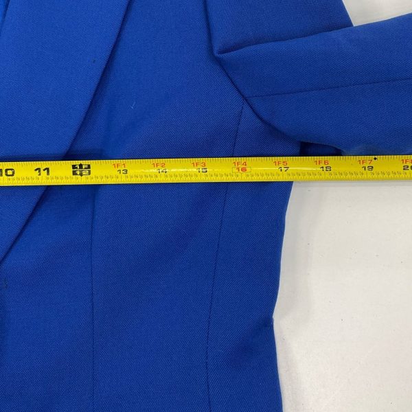 Women's Pendleton Solid Blue 100% Virgin Wool Blazer Pant Suit - Size 6P - Image 5