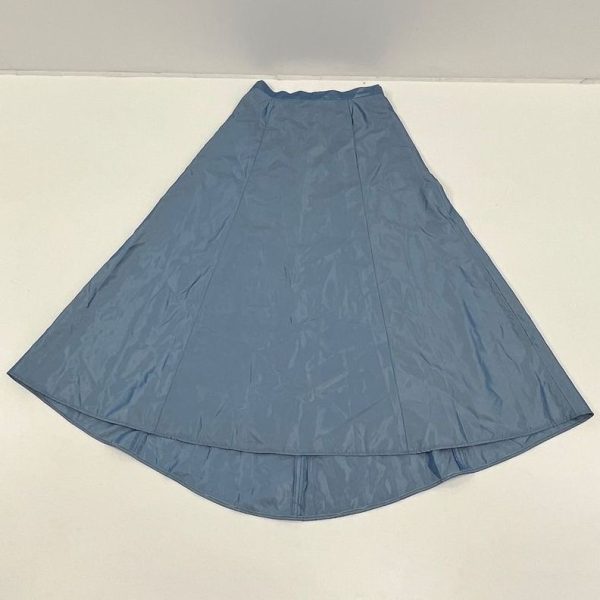 Vintage Women's Express WorldWide Y2K Iridescent Blue Long Skirt - Size 5/6