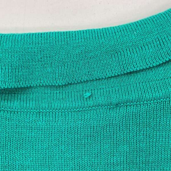 Vintage Women's Pacific Silk Studio Green 70% Silk Blend Polo Shirt - Size Large - Image 9