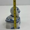 Viana Do Castelo Hand Painted 2pc White & Blue Cat Trinket Dish Portugal - Image 10