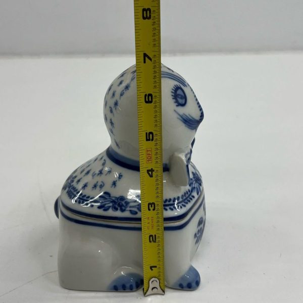 Viana Do Castelo Hand Painted 2pc White & Blue Cat Trinket Dish Portugal - Image 10