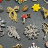 Assorted Cats Butterflies Rhinestone Squirrel Brooches & Pins Lot - Image 5