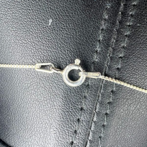 925 Sterling Silver Rose Pendant Charm Necklace 3.8g - Image 5
