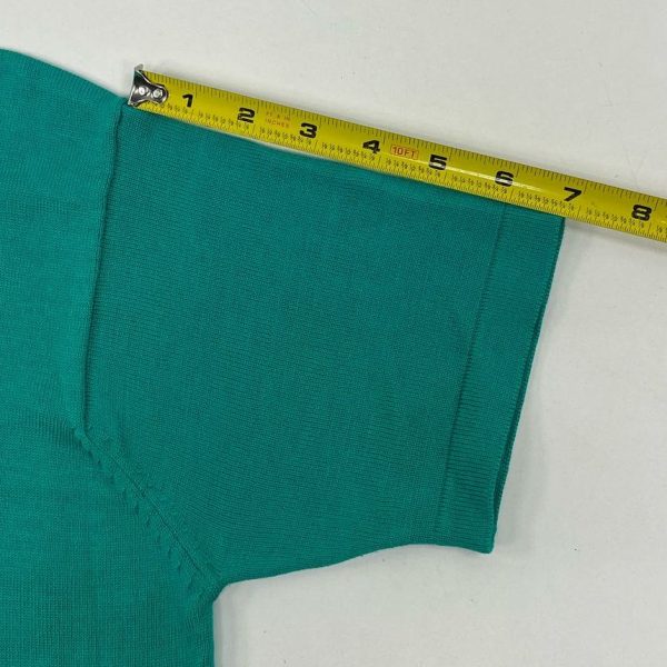 Vintage Women's Pacific Silk Studio Green 70% Silk Blend Polo Shirt - Size Large - Image 7