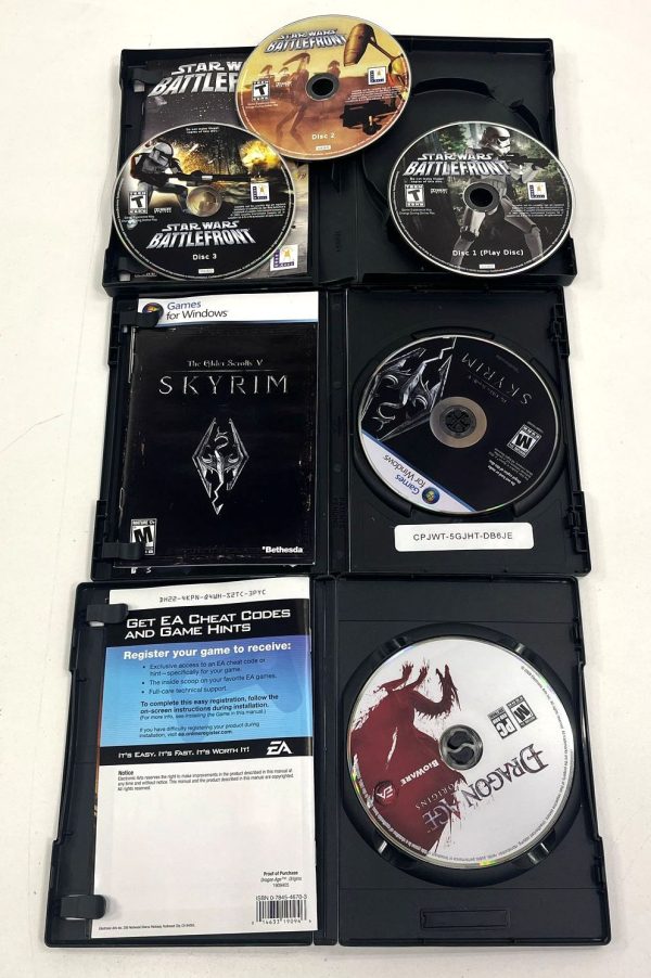 Mixed Brands PC Games Box Sets Skyrim COD2 Battlefield Dragon Age RC Tycoon - Image 5