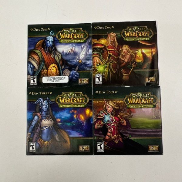 Blizzard WoW Lot World of Warcraft Burning Crusade 1-4 Disc Set in Sleeves - Image 3