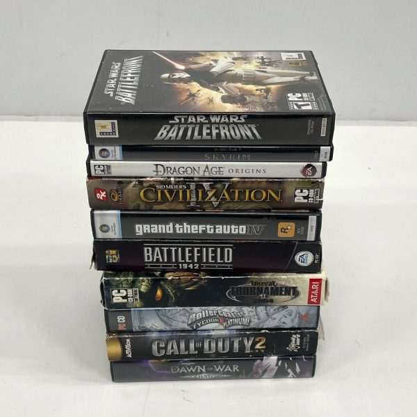 Mixed Brands PC Games Box Sets Skyrim COD2 Battlefield Dragon Age RC Tycoon