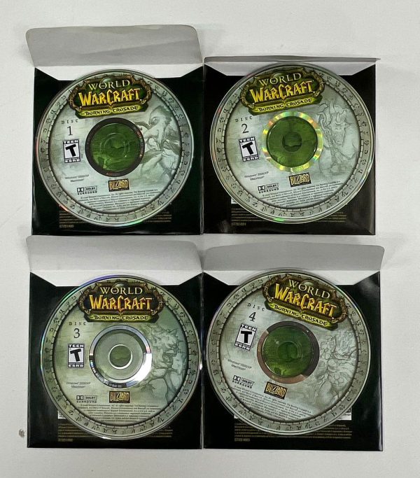 Blizzard WoW Lot World of Warcraft Burning Crusade 1-4 Disc Set in Sleeves - Image 5