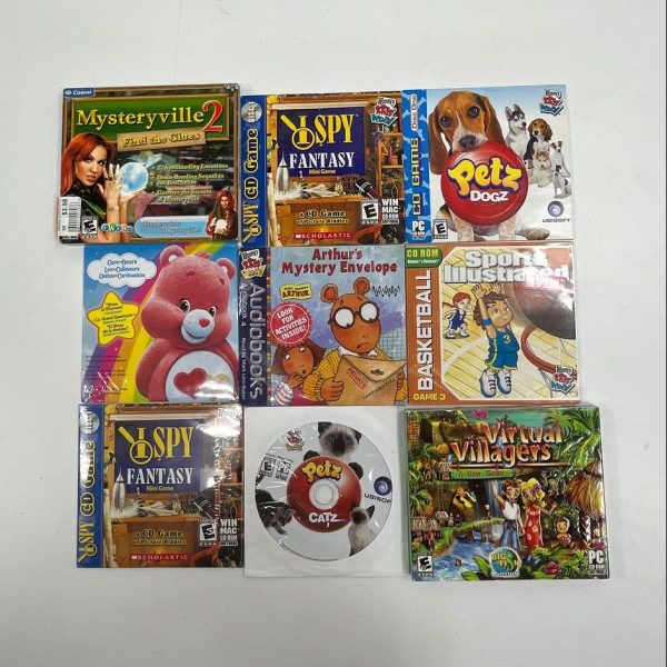 Children's Teens PC Games Lot Arthur I-Spy Fantasy Care Bears Petz Dogz Catz