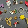 Assorted Cats Butterflies Rhinestone Squirrel Brooches & Pins Lot - Image 4
