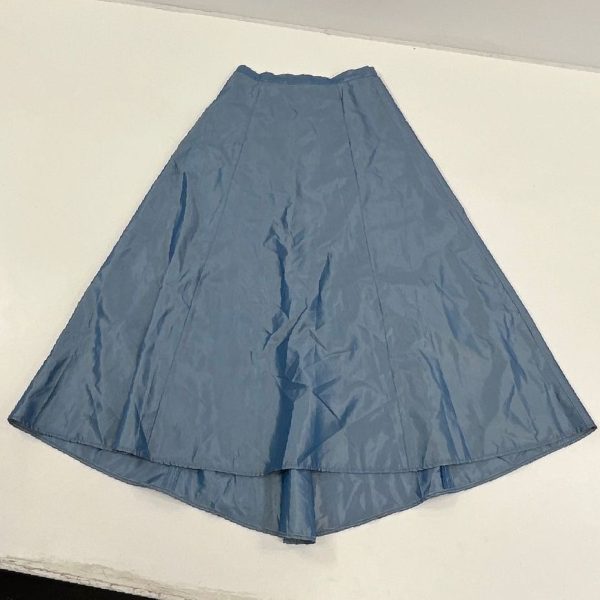 Vintage Women's Express WorldWide Y2K Iridescent Blue Long Skirt - Size 5/6 - Image 2