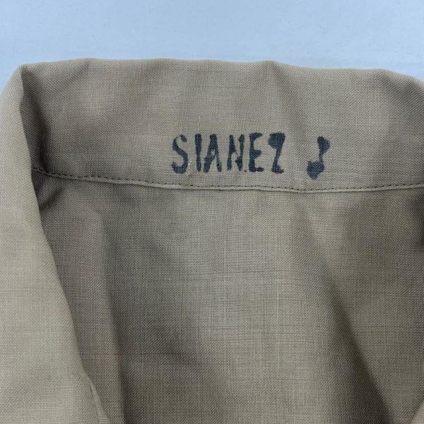 Vintage Men's Glaser Ent. & Creighton Khaki Military Shirts Lot Size 15-15.5 - Image 9