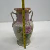 Collectible Tonina Hand Painted Nippon Floral Vase 2 Handles Gold Accent *CRACK* - Image 6