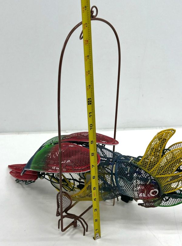Collections Etc Metal Wire Mechanical Animatronic Light Up Parrot on Perch WORKS - Image 5