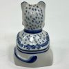 Viana Do Castelo Hand Painted 2pc White & Blue Cat Trinket Dish Portugal - Image 7