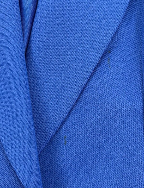 Women's Pendleton Solid Blue 100% Virgin Wool Blazer Pant Suit - Size 6P - Image 3