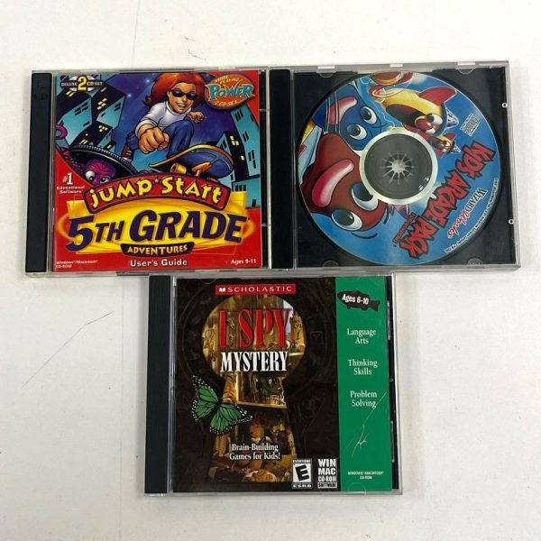 Vintage Children's Teens PC Computer Games Lot I Spy Jump Start Kids Arcade Pack