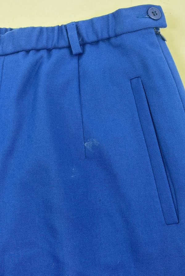 Women's Pendleton Solid Blue 100% Virgin Wool Blazer Pant Suit - Size 6P - Image 7