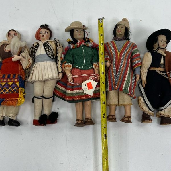 Antique Vintage Collectible Folk Dolls In Traditional Dress Outfits Peru Spain - Image 12