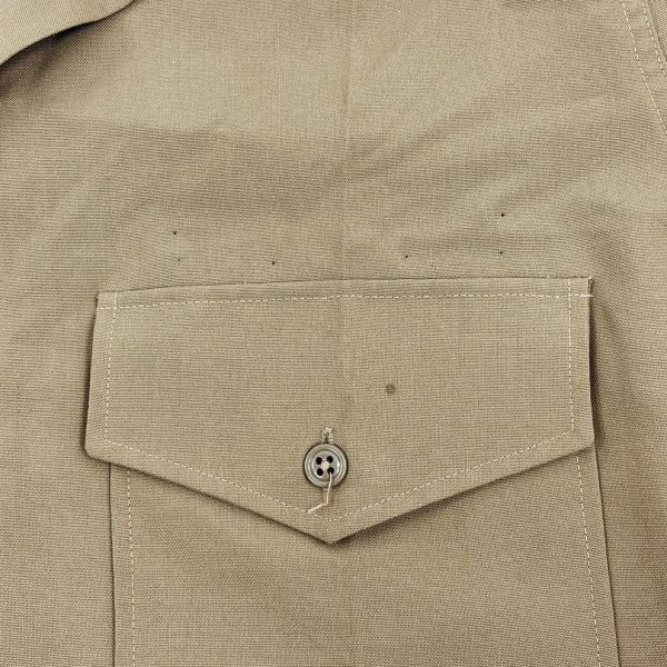 Vintage Men's Glaser Ent. & Creighton Khaki Military Shirts Lot Size 15-15.5 - Image 5