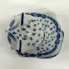Viana Do Castelo Hand Painted 2pc White & Blue Cat Trinket Dish Portugal - Image 6