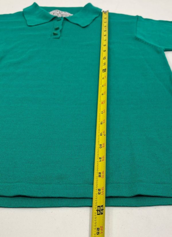 Vintage Women's Pacific Silk Studio Green 70% Silk Blend Polo Shirt - Size Large - Image 6